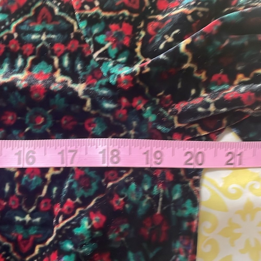 LOFT Ornamental Floral Shirred Velvet Mini Dress in Women’s 14 NWOT Never Worn - Picture 12 of 13